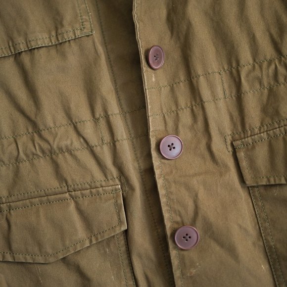 Madewell Outbound Jacket M Womens Desert Olive Green Pockets Button Front - Picture 4 of 5